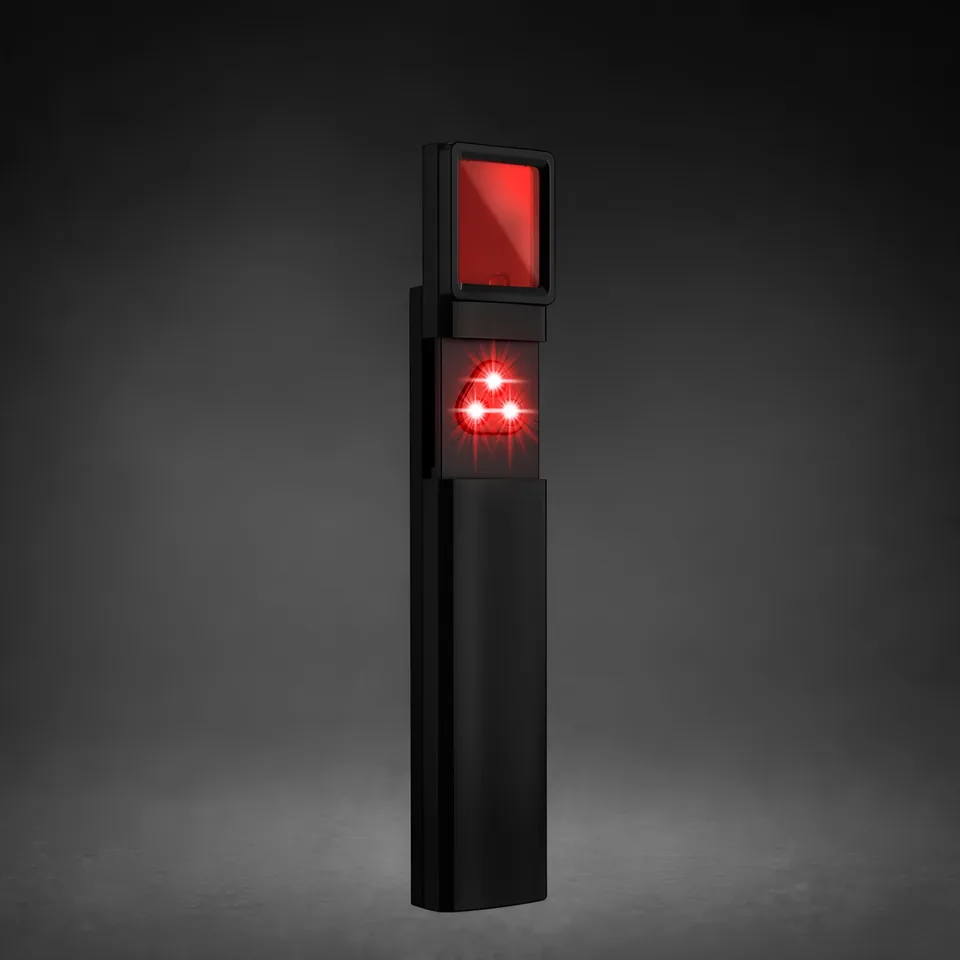 Close-up of the VLV13 IR lens finder with three red IR lights on